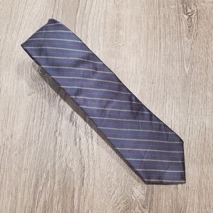 Paco Rabanne Stripped Blue Tie 100% Silk 3" Wide
